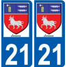 27 de Léry logotipo de la etiqueta engomada de la placa de pegatinas de la ciudad