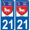 21 Léry logo autocollant plaque stickers ville