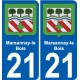 27 de Léry escudo de armas de la etiqueta engomada de la placa de pegatinas de la ciudad