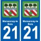 27 de Léry escudo de armas de la etiqueta engomada de la placa de pegatinas de la ciudad