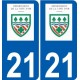 27 Léry logo adesivo piastra adesivi città