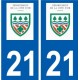 27 de Léry logotipo de la etiqueta engomada de la placa de pegatinas de la ciudad