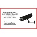Adesivo sticker Stabilimento di sotto di video sorveglianza