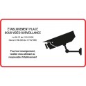 Autocollant sticker Etablissement sous vidéo surveillance