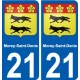 21 Léry blason autocollant plaque stickers ville