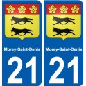 27 de Léry escudo de armas de la etiqueta engomada de la placa de pegatinas de la ciudad