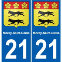21 Léry blason autocollant plaque stickers ville