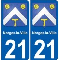21 Léry blason autocollant plaque stickers ville