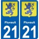 27 Léry coat of arms sticker plate stickers city