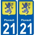 27 de Léry escudo de armas de la etiqueta engomada de la placa de pegatinas de la ciudad