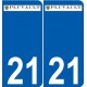 21 Léry logo autocollant plaque stickers ville