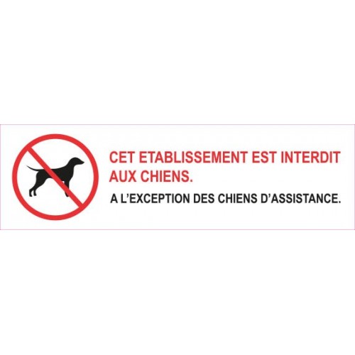 Interdit aux chiens autocollant sticker adhesif