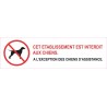 Interdit aux chiens autocollant sticker adhesif