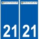 21 Léry logo autocollant plaque stickers ville