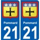 27 Léry coat of arms sticker plate stickers city