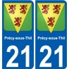27 Léry coat of arms sticker plate stickers city