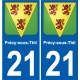 27 Léry coat of arms sticker plate stickers city
