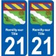 21 Léry blason autocollant plaque stickers ville