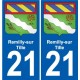 27 Léry coat of arms sticker plate stickers city