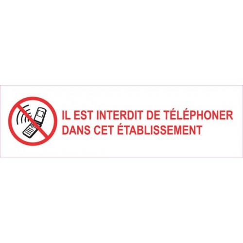 Interdiction de téléphoner autocollant sticker adhesif