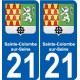 27 de Léry escudo de armas de la etiqueta engomada de la placa de pegatinas de la ciudad