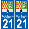 27 de Léry escudo de armas de la etiqueta engomada de la placa de pegatinas de la ciudad