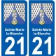 21 Léry blason autocollant plaque stickers ville