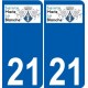 21 Léry logo autocollant plaque stickers ville