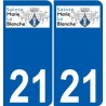 21 Léry logo autocollant plaque stickers ville