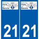 21 Léry logo autocollant plaque stickers ville