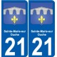 21 Léry blason autocollant plaque stickers ville