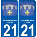 21 Léry blason autocollant plaque stickers ville