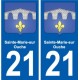21 Léry blason autocollant plaque stickers ville
