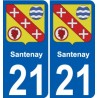 27 de Léry escudo de armas de la etiqueta engomada de la placa de pegatinas de la ciudad