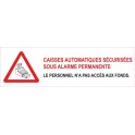 Caisses Automatiques alarme autocollant sticker adhesif