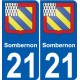 27 Léry coat of arms sticker plate stickers city