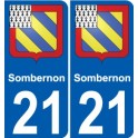 27 de Léry escudo de armas de la etiqueta engomada de la placa de pegatinas de la ciudad