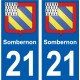27 Léry coat of arms sticker plate stickers city