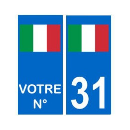 Italie numéro choix autocollant plaque