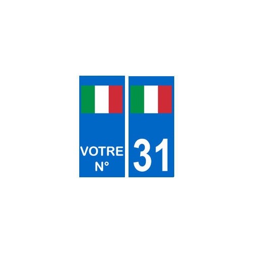 Italie numéro choix autocollant plaque