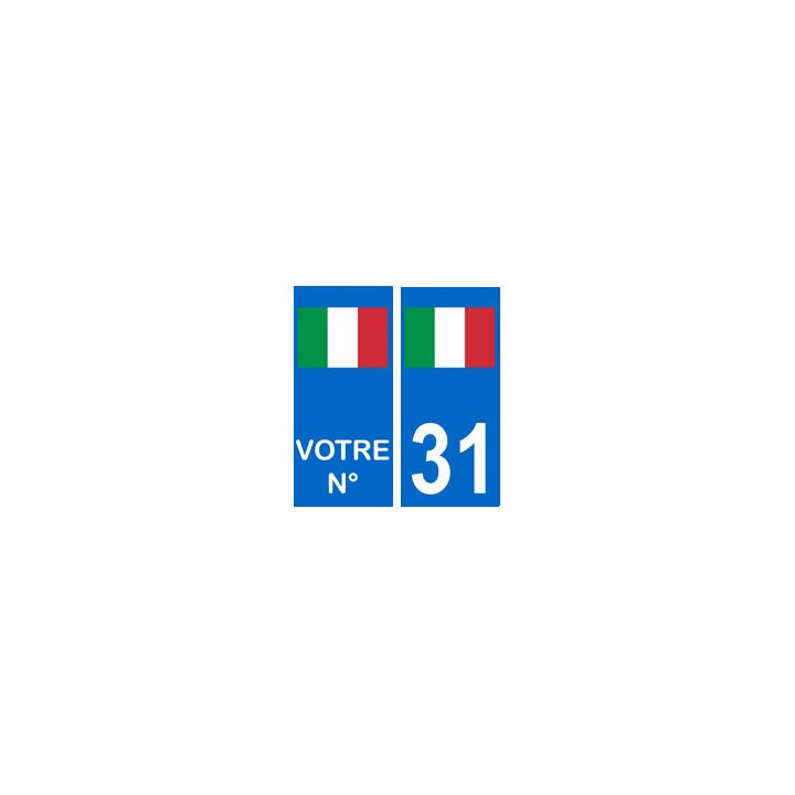 Italie numéro choix autocollant plaque