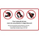Visage découvert autocollant sticker adhesif