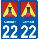 22 Léry blason autocollant plaque stickers ville
