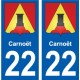 22 Léry blason autocollant plaque stickers ville