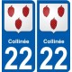 22 Léry blason autocollant plaque stickers ville