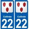 22 Léry blason autocollant plaque stickers ville