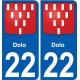 22 Léry blason autocollant plaque stickers ville