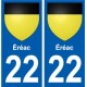 27 de Léry escudo de armas de la etiqueta engomada de la placa de pegatinas de la ciudad