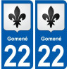 27 de Léry escudo de armas de la etiqueta engomada de la placa de pegatinas de la ciudad