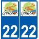 22 Léry logo autocollant plaque stickers ville